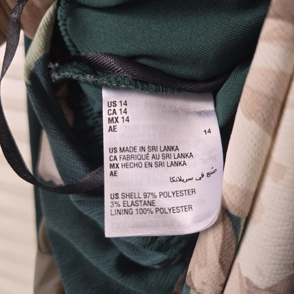 INC International Concept Dress Floral Green Size 14 #093 - Picture 6 of 8